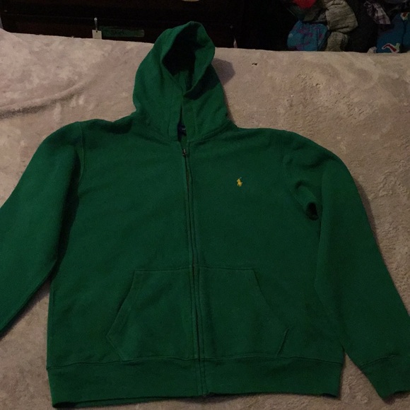 green polo zipper hoodie - Picture 2 of 4